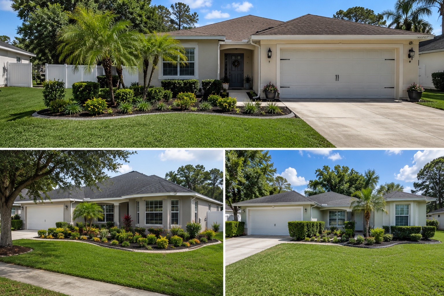 Finished landscaping project